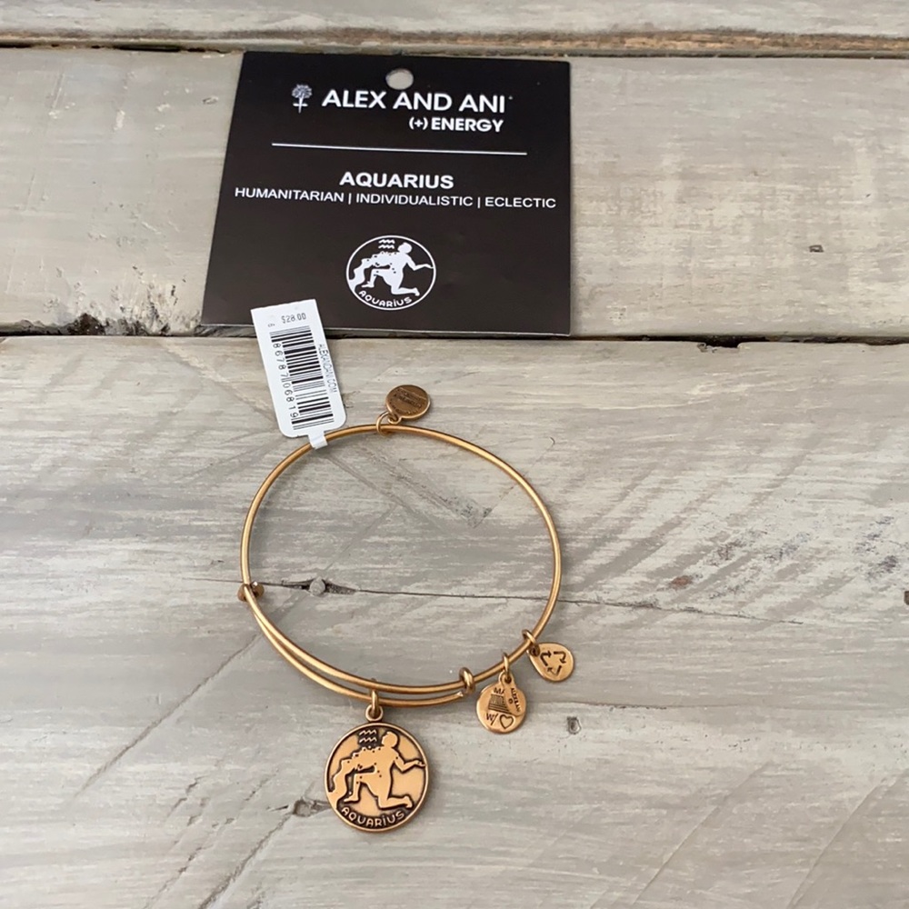 NWT ALEX AND ANI Aquarius Bracelet-Gold-Plated